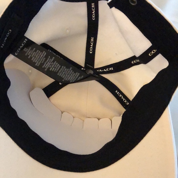 Coach 100% Cotton Embroidered Baseball Hat Color Chalk OS NWT - Picture 12 of 14